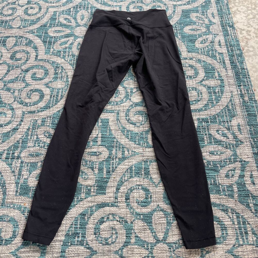 Lululemon High Rise Black Athletic Leggings - Size 8 - Picture 2 of 7